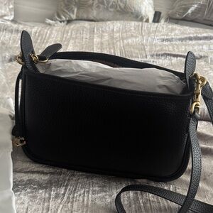 Coach ST Pebble Black Leather Cary Crossbody Bag NWT